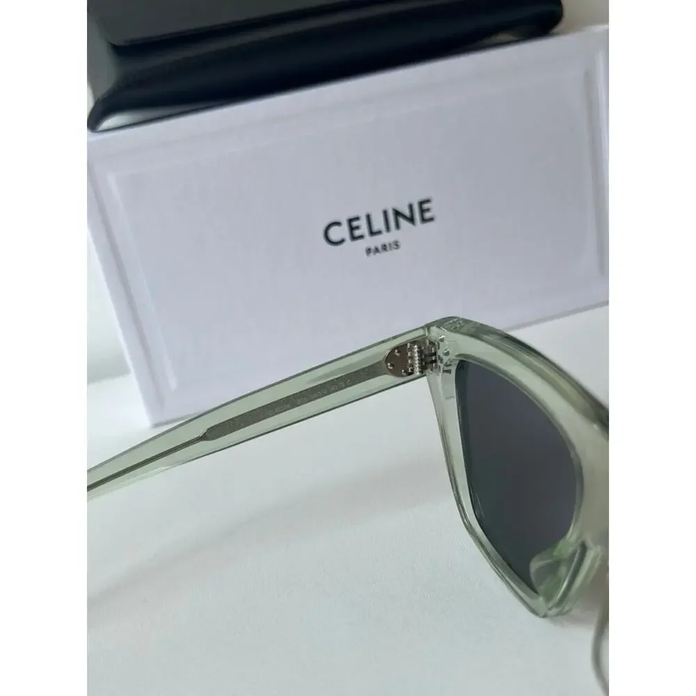 NEW Celine CL40256I Transparent Green Sunglasses